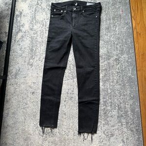 Rag and bone black skinny jeans. High rise